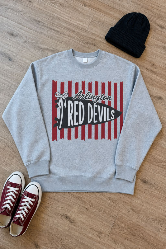 Arlington Red Devils Striped Pennant Sweatshirt