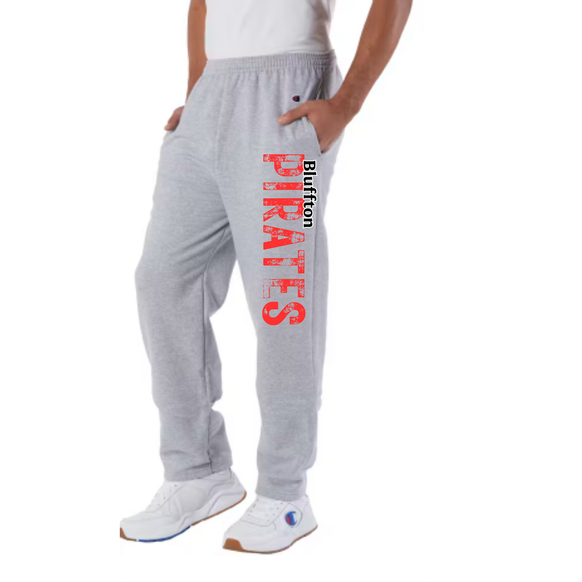Unisex Open Bottom Champion Sweatpants for Bluffton Pirates