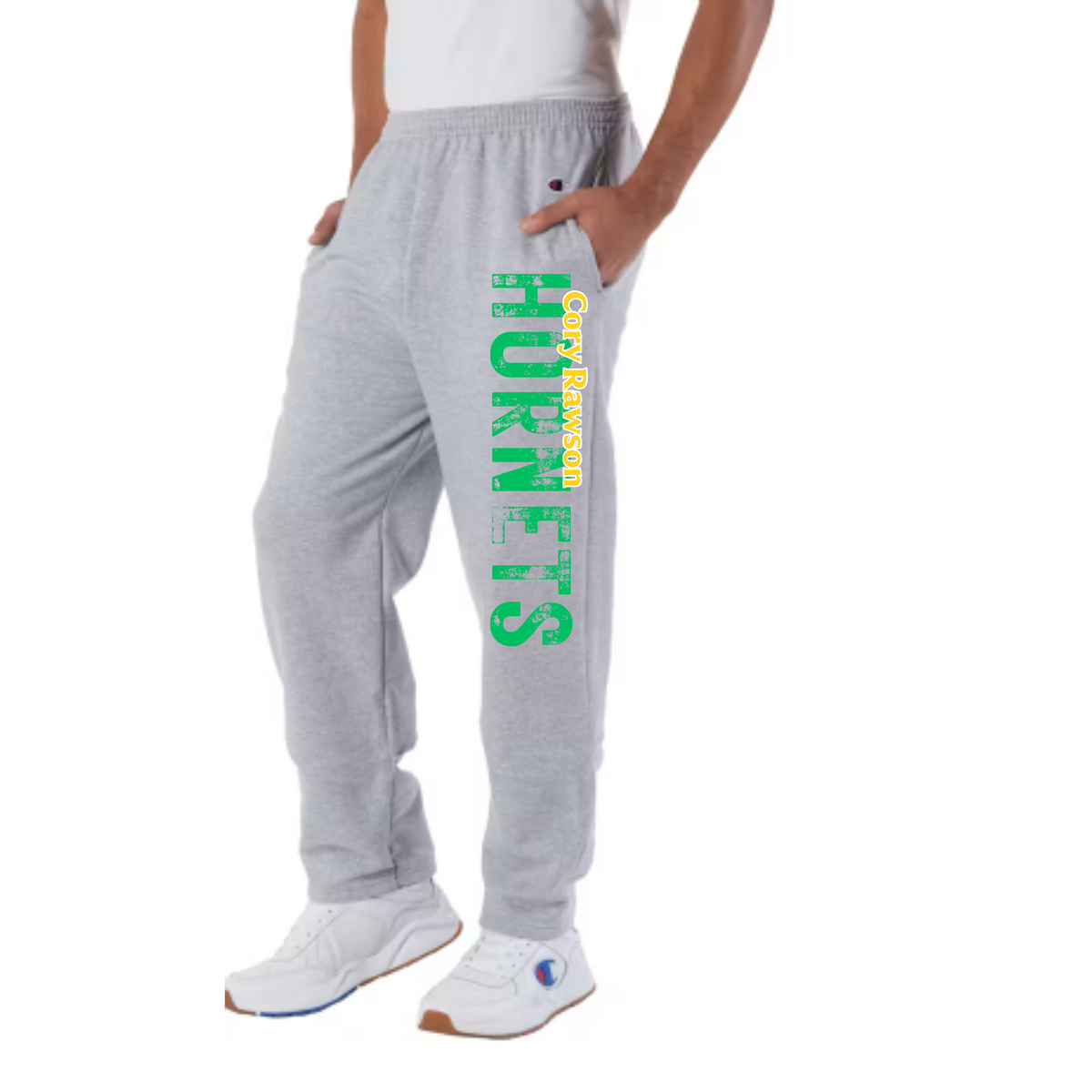 Unisex Open Bottom Champion Sweatpants for CR Hornets