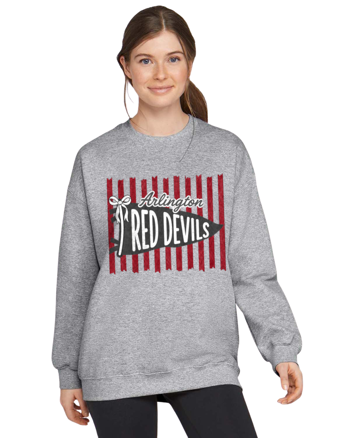 Arlington Red Devils Striped Pennant Sweatshirt