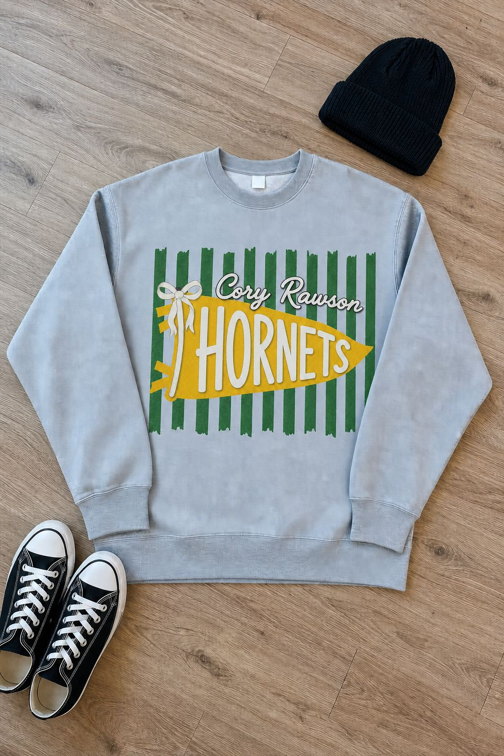 Striped CR Hornets Pennant Sweatshirt