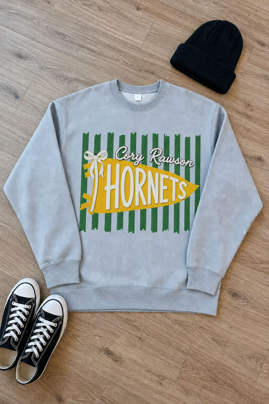 Striped CR Hornets Pennant Sweatshirt