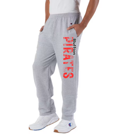 Unisex Open Bottom Champion Sweatpants for Bluffton Pirates