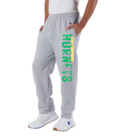 Unisex Open Bottom Champion Sweatpants for CR Hornets