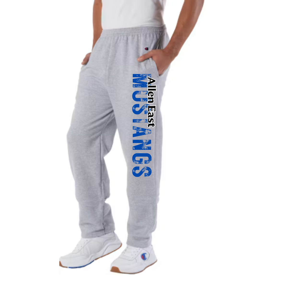 Comfy Open Bottom Champion AE Mustangs Spirit Sweatpants