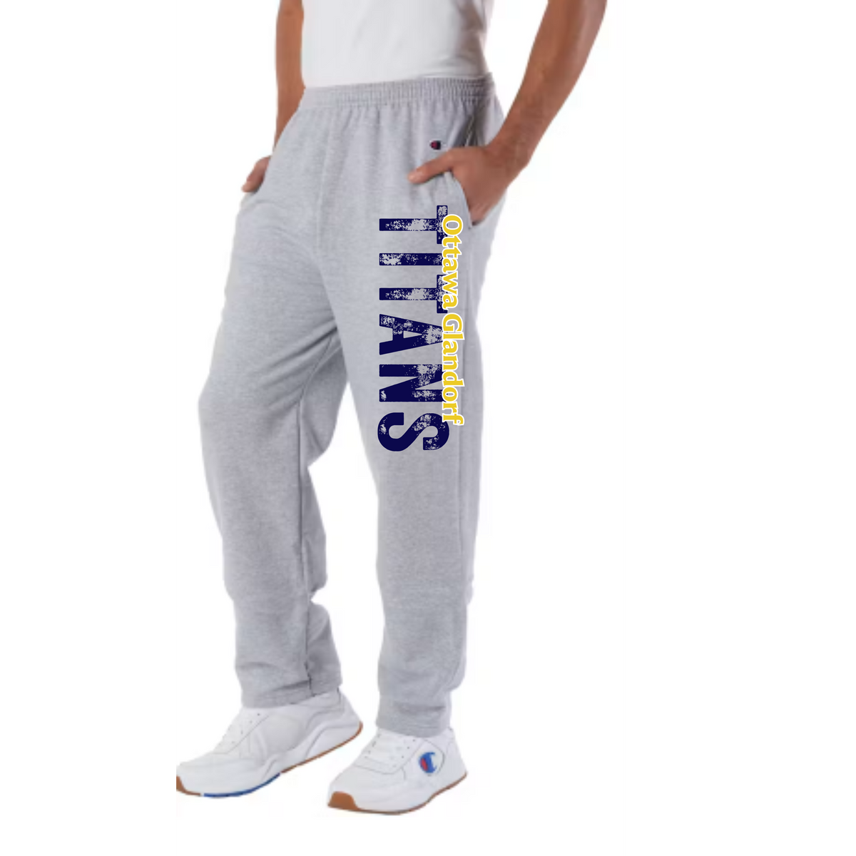 Unisex Open Bottom Champion Sweatpants for the OG Titans