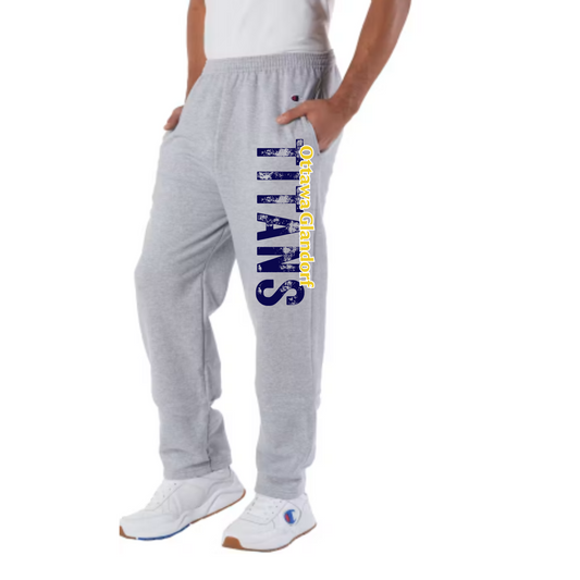 Unisex Open Bottom Champion Sweatpants for the OG Titans