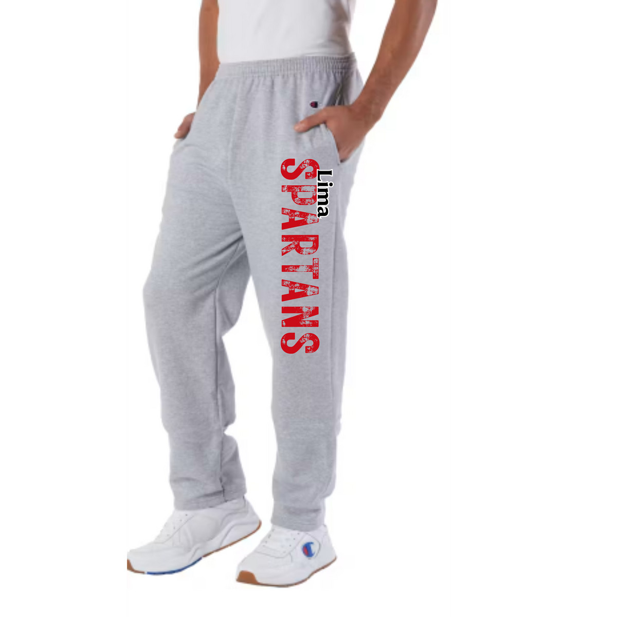 Unisex Open Bottom Champion Sweatpants for the Lima Spartans