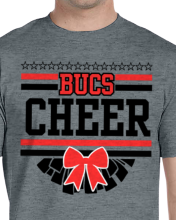 Adult Bluffton Bucs Cheer T-shirt