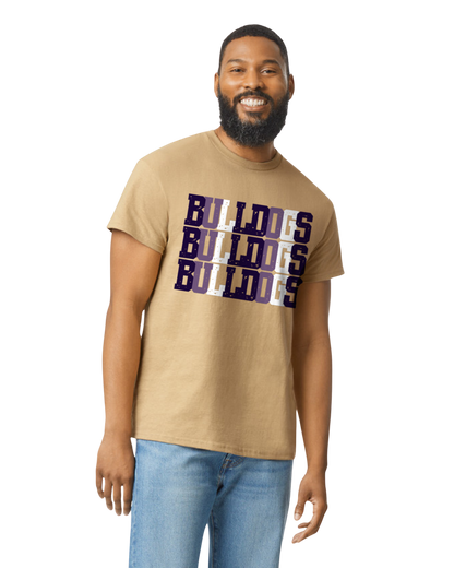 Bulldogs-Tri Layer Text Shirt